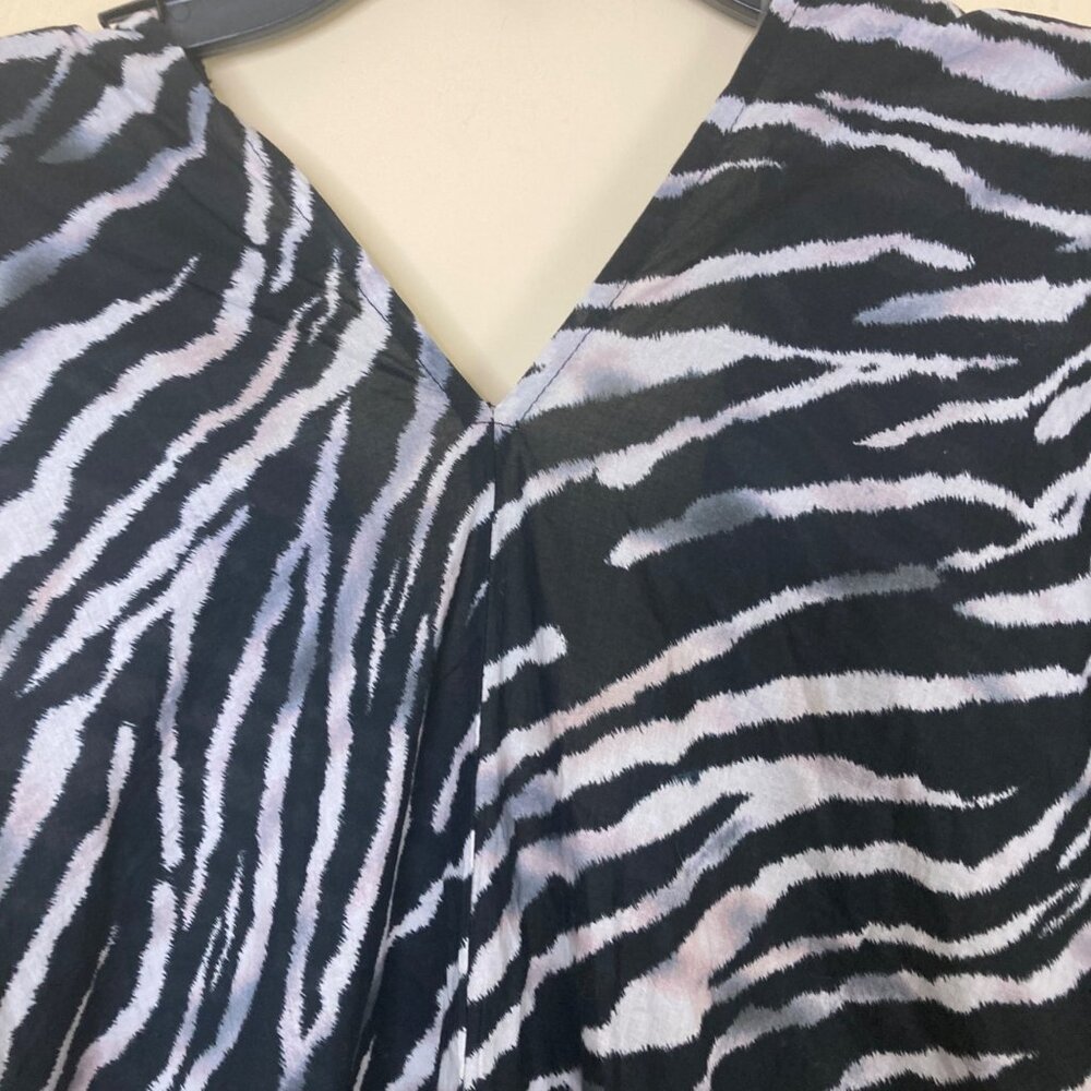 Miraclesuit cover up One Size Caftan Tigre Somre Zebra Tassels Embroidered - Picture 8 of 8